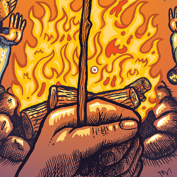 Craft Beer Illustration - Fire Detail