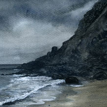 Black Nab - Saltwick Bay Whitby - Watercolour Painting