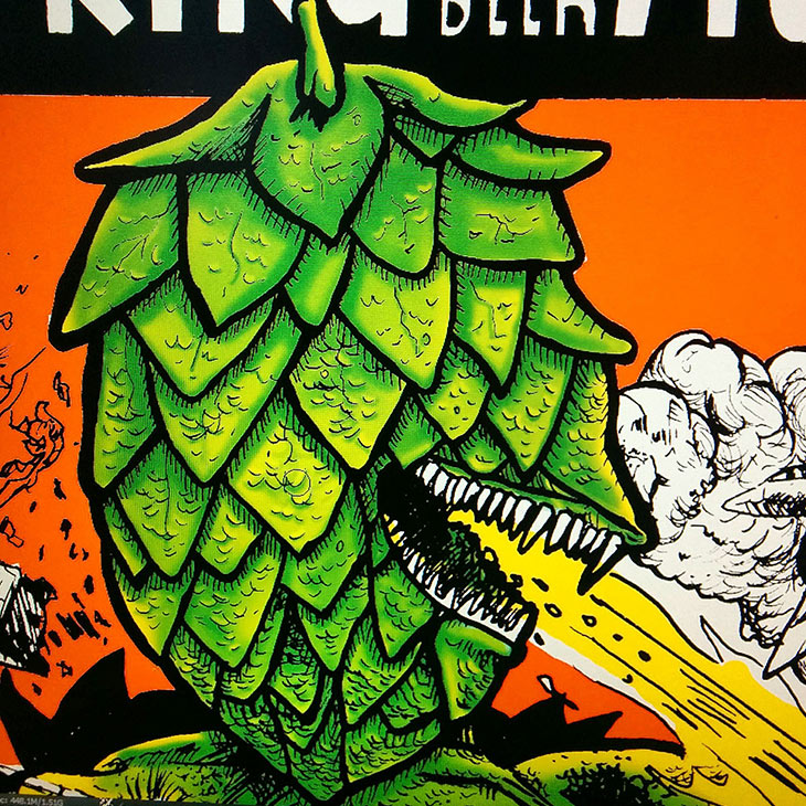 Hopzilla - Beer Poster Art Work